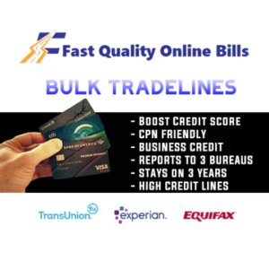 Bulk Tradeline (Different Credit Card Accounts) $100,000