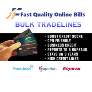 Bulk Tradeline (Different Credit Card Accounts) $250,000