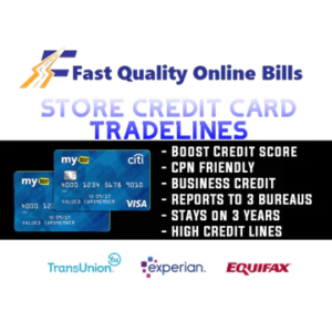 Store Credit Card Tradelines (Different Credit Card Accounts) $120,000