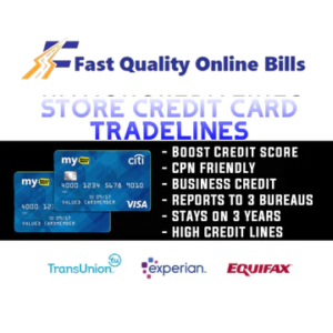 Store Credit Card Tradelines (Different Credit Card Accounts) $50,000