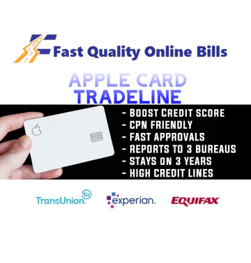 Apple Card Tradeline (Credit Account) $25,000 limit