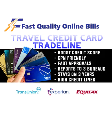 Travel Credit Card Tradeline (Primary Open Account) $400,000 limit