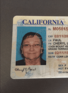 Fake California Driver’s License