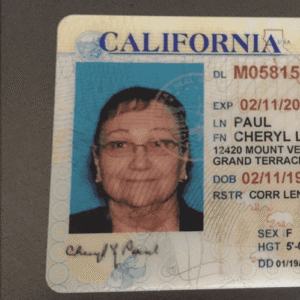 Fake California Driver’s License