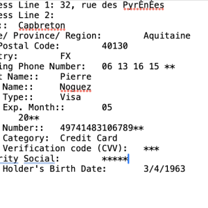 Fullz CC With France Passport And Securite Sociale
