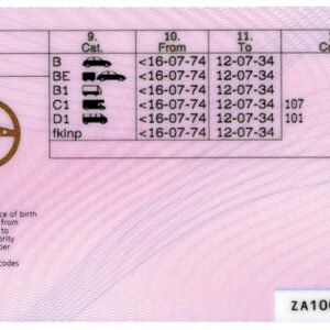 Fake United Kingdom Driver’s License